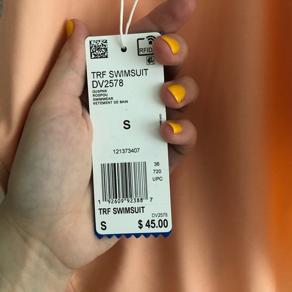 Peach Adidas one piece swimsuit - Picture 2 of 4